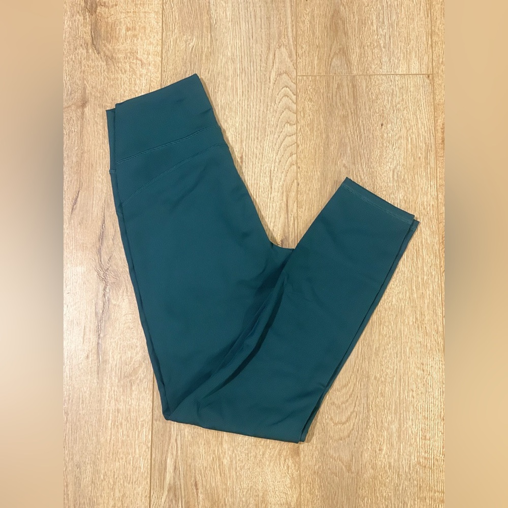 NEW Z Supply Active Real Deal Rib 7/8 Legging Women’s Small Jewel Green MSRP $79